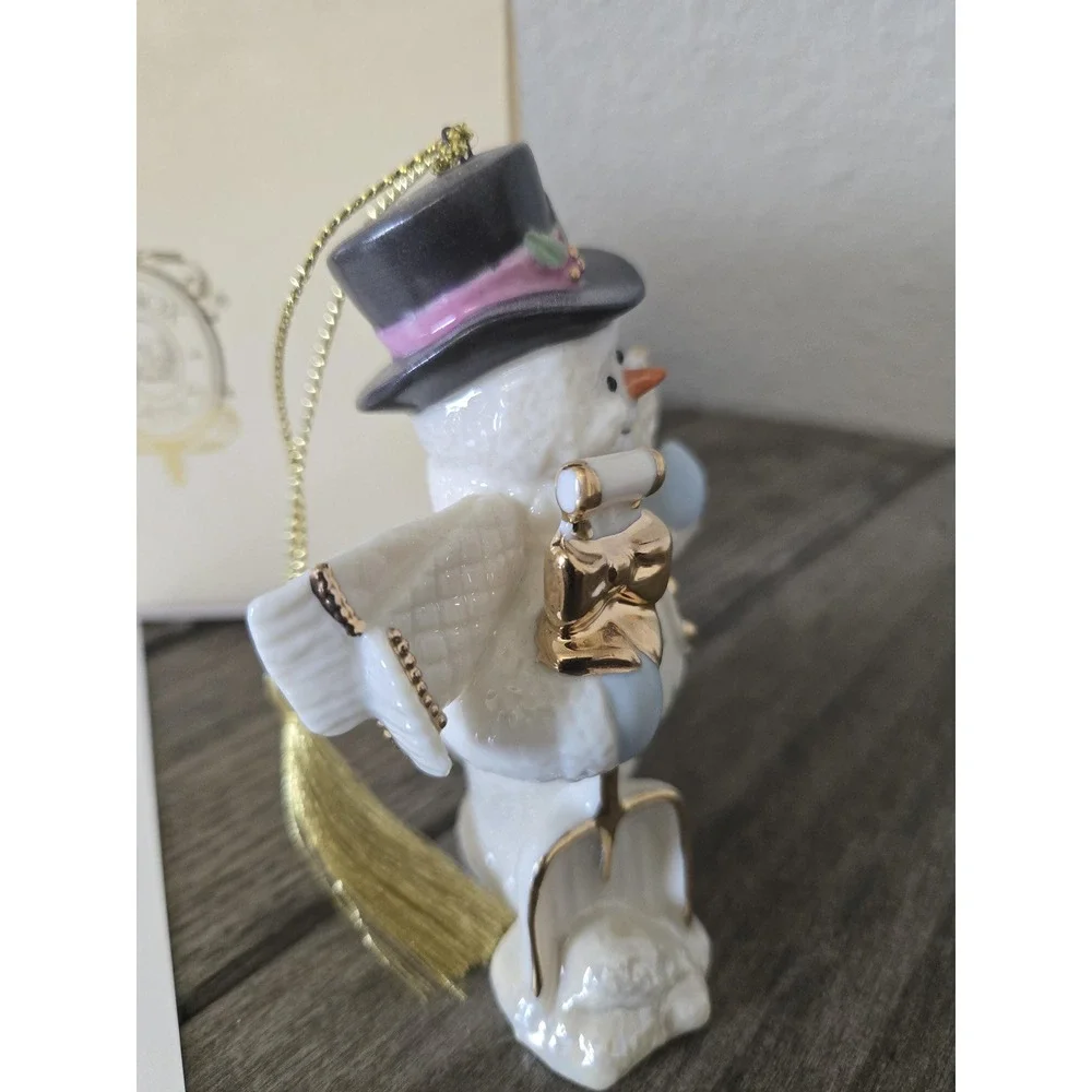 Vintage Lenox Christmas Ornament 2005 Snowman A Chilly Christmas Snowflake Tree